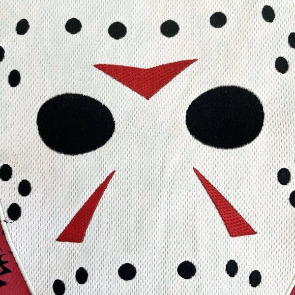 Friday The 13th Jason Voorhees Horror Movie Hockey Jersey Men Size Large Costume - Picture 6 of 13